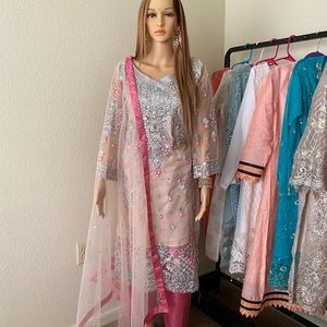 New 3pc Pakistani Dresses For Sale indian suit
